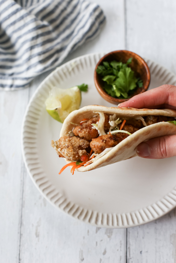 Crispy Cod Tacos with Cilantro Lime Marinade - A Nourishing Plate