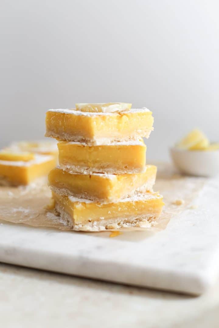 Dairy Free Lemon Bars (Gluten Free Option) - A Nourishing Plate