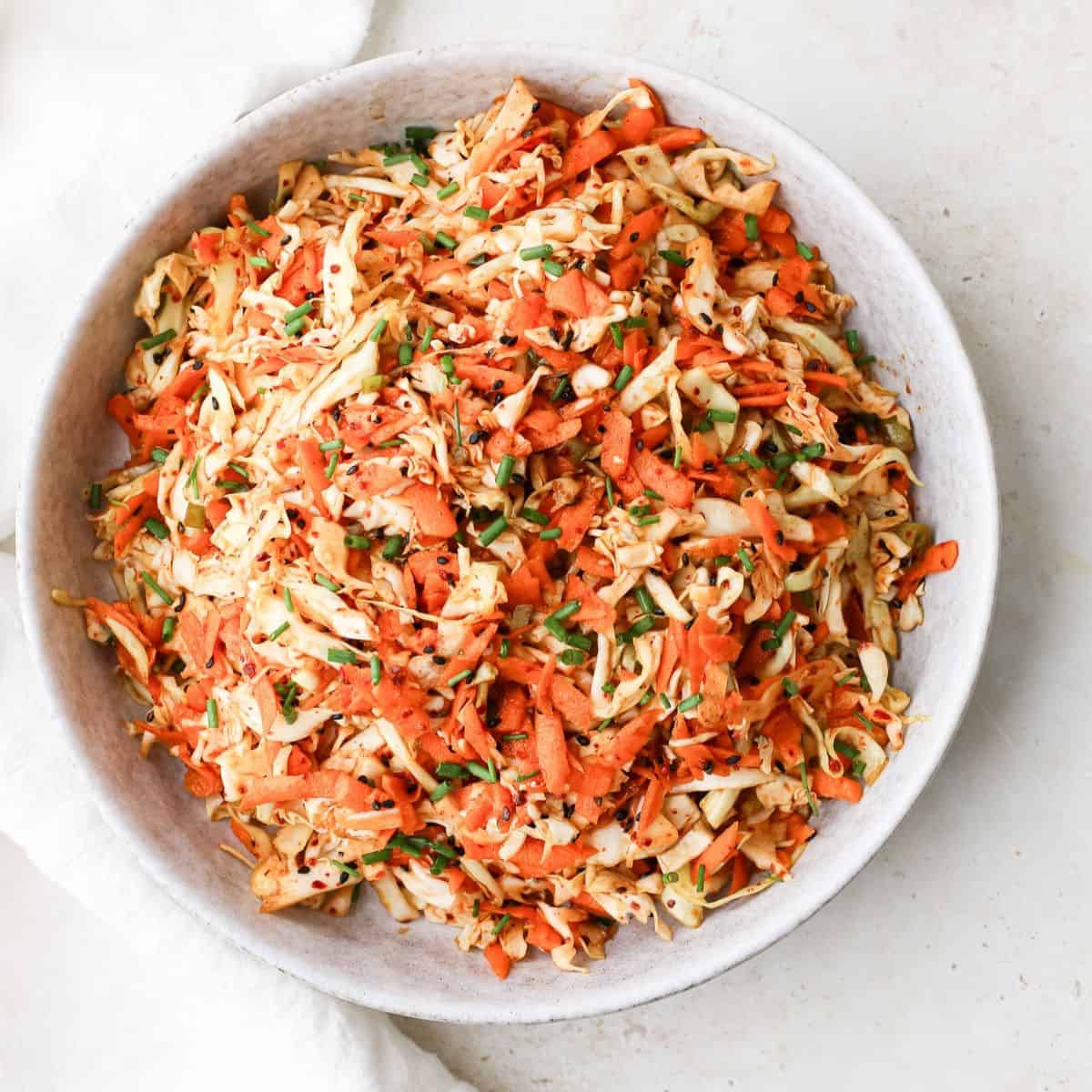 Quick Korean Coleslaw Recipe - A Nourishing Plate