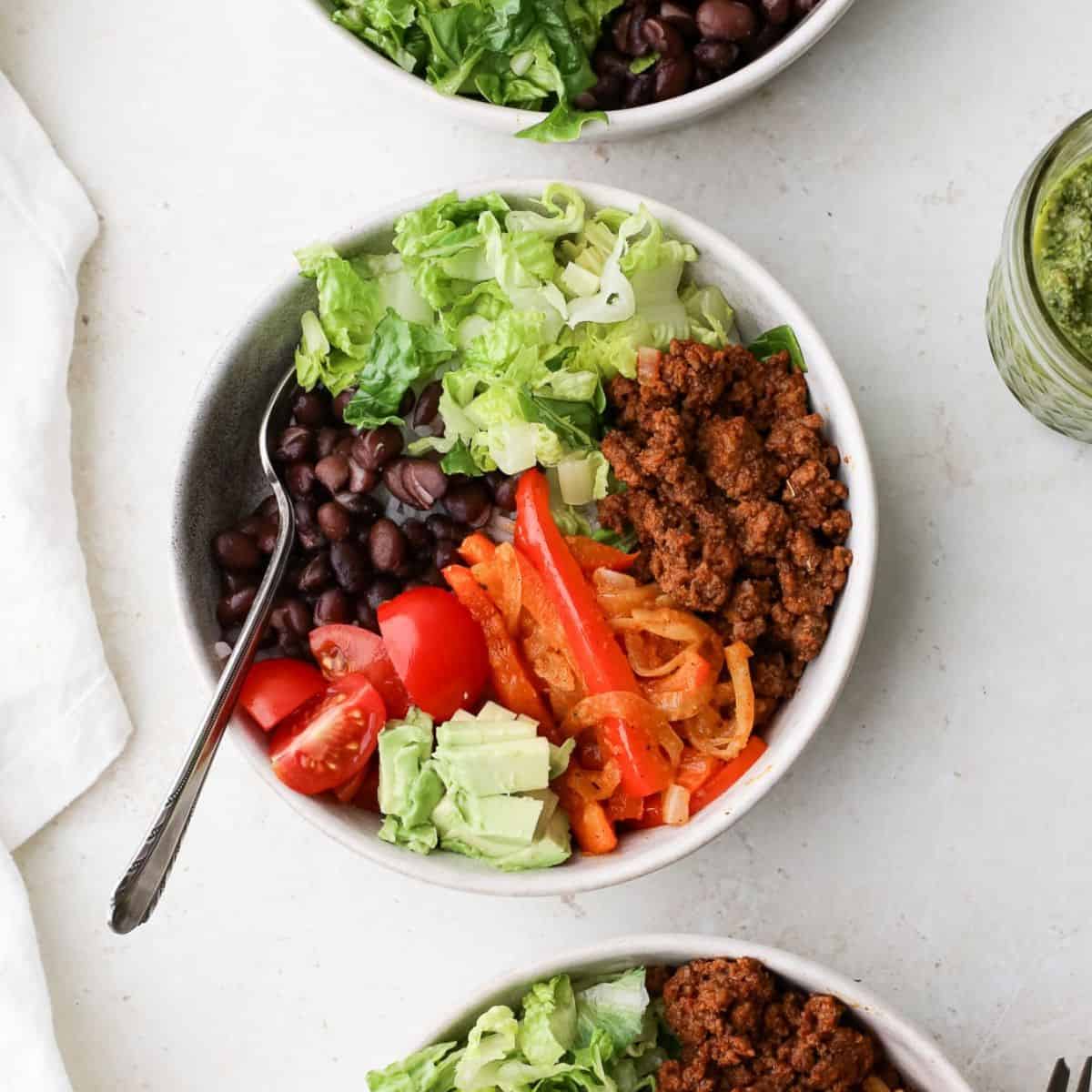 Taco Rice Bowl - A Nourishing Plate