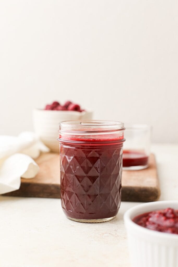 Raspberry Simple Syrup - A Nourishing Plate