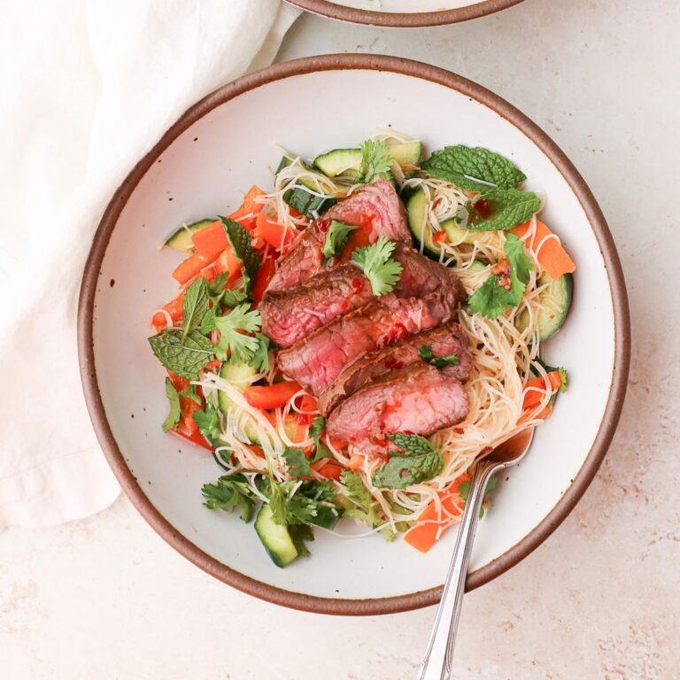 30 Minute Thai Beef Noodle Salad