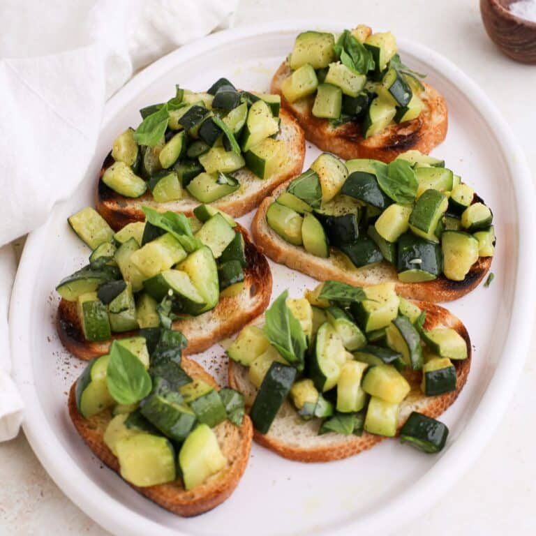 Sautéed Zucchini Bruschetta